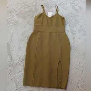 Elegant Olive Green Women's Dress